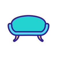 temporärer Sofa-Icon-Vektor. isolierte kontursymbolillustration vektor