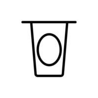 mjölk ikon vektor. isolerade kontur symbol illustration vektor