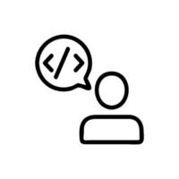 Programmierer-Icon-Vektor. isolierte kontursymbolillustration vektor