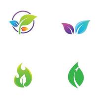 grünes Blatt-Logo. Vektordesign von Gärten, Pflanzen und Natur. vektor