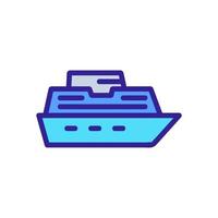 Yacht-Icon-Vektor. isolierte kontursymbolillustration vektor