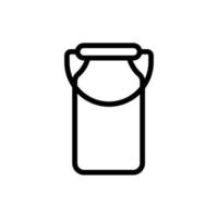 Milch-Icon-Vektor. isolierte kontursymbolillustration vektor