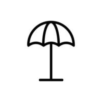 Regenschirm-Symbolvektor. isolierte kontursymbolillustration vektor