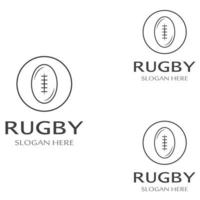 Rugby Ball American Football Symbol Vektor Logo Vorlage