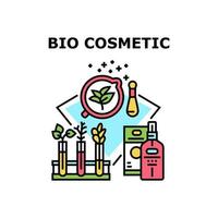 bio kosmetiska vektor koncept färg illustration