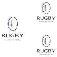 Rugby Ball American Football Symbol Vektor Logo Vorlage
