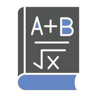 algebra bok ikon stil vektor