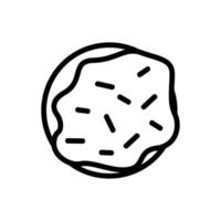 läcker cookie ikon vektor. isolerade kontur symbol illustration vektor