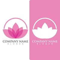 Lotusblumen-Design-Logo-Vorlage-Symbol vektor