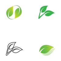 gröna blad logotyp. vektordesign av trädgårdar, växter och natur. vektor