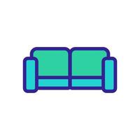 bequemer Sofa-Symbolvektor. isolierte kontursymbolillustration vektor