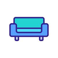 temporärer Sofa-Icon-Vektor. isolierte kontursymbolillustration vektor