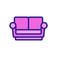 Symbolvektor für das Sofa zu Hause. isolierte kontursymbolillustration vektor