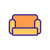 bequemer Sofa-Symbolvektor. isolierte kontursymbolillustration vektor