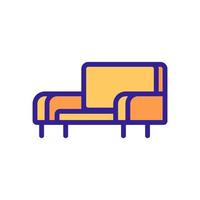 Symbolvektor für das Sofa zu Hause. isolierte kontursymbolillustration vektor