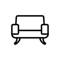 bequemer Sofa-Symbolvektor. isolierte kontursymbolillustration vektor