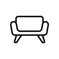 temporärer Sofa-Icon-Vektor. isolierte kontursymbolillustration vektor