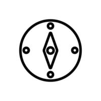 kompass turist ikon vektor. isolerade kontur symbol illustration vektor