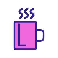 Tasse Kaffee Symbolvektor. isolierte kontursymbolillustration vektor