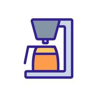 Tropfkaffeemaschine Symbol Vektor Umriss Illustration