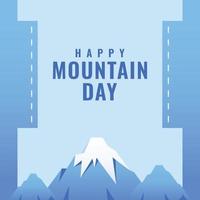 Happy Mountain Day Design Hintergrund für Grußmoment vektor