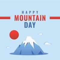 Happy Mountain Day Design Hintergrund für Grußmoment vektor