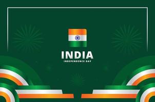 Indien självständighetsdagen design bakgrund för hälsning ögonblick vektor