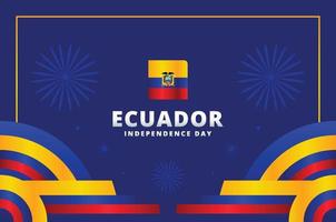 ecuadors självständighetsdag design bakgrund för internationella ögonblick vektor