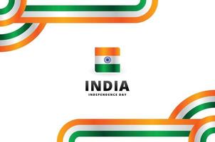 indischer unabhängigkeitstag-designhintergrund für grußmoment vektor