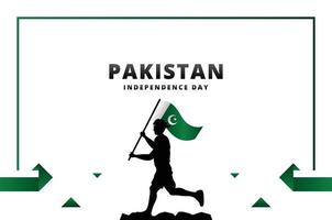 pakistan självständighetsdagen design bakgrund för internationellt ögonblick vektor