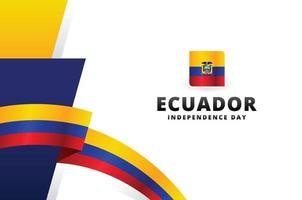 ecuador unabhängigkeitstag designhintergrund für internationalen moment vektor