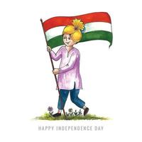 glad självständighetsdagen firande kort bakgrund vektor