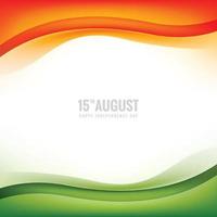 Feier zum Unabhängigkeitstag Indiens am 15. August Kartendesign mit indischer Flagge vektor