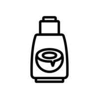 cocnut kosmetische creme symbol vektor umriss illustration