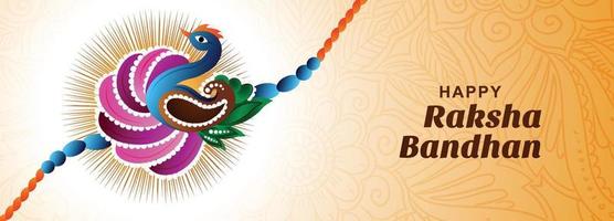raksha bandhan festivalkort med rakhi banner design vektor