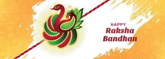 hinduiska festival raksha bandhan gratulationskort banner bakgrund vektor