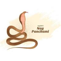 Happy Nag Panchami Indian Festival Kartenhintergrund vektor