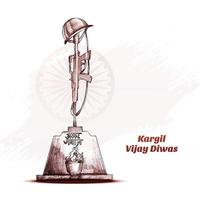 26. juli kargil vijay diwas für kargil siegestag hintergrund vektor