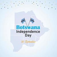 botswanas självständighetsdag. gratulationskort. flygande ballonger i botswanas nationella färger. glad självständighetsdagen botswana vektorillustration. vektor