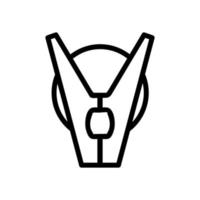 klädnål ikon vektor. isolerade kontur symbol illustration vektor