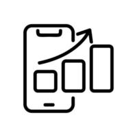 Smartphone schneller Symbol Vektor Umriss Illustration