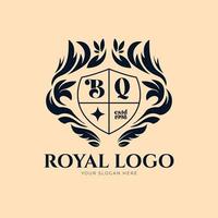 royal vintage logotyp elegant stil vektor