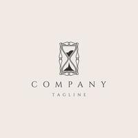 Sanduhr Vintage Symbol Logo Vektor Illustration Design