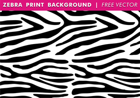 Zebra print bakgrund fri vektor