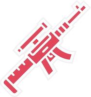 Scharfschützengewehr-Symbolstil vektor