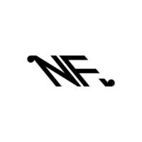 nf brev logotyp kreativ design med vektorgrafik vektor