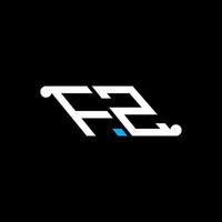 fz letter logotyp kreativ design med vektorgrafik vektor