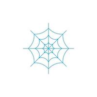 eps10 blå vektor spindel linje ikon isolerad på vit bakgrund. spindelnätkontursymbol i en enkel platt trendig modern stil för din webbdesign, logotyp, piktogram och mobilapplikation