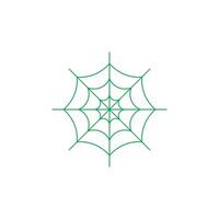 eps10 grön vektor spindel linje ikon isolerad på vit bakgrund. spindelnätkontursymbol i en enkel platt trendig modern stil för din webbdesign, logotyp, piktogram och mobilapplikation