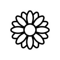 duftende Chrysantheme Symbol Vektor Umriss Illustration
